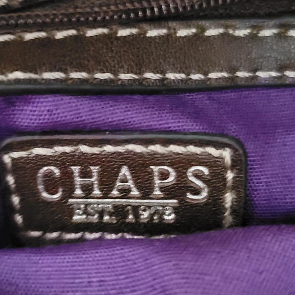 CHAPS Crossbody Purple & Brown purse - Picture 9 of 9